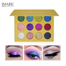 IMAGIC Fard À Paupières 12 Couleurs Palette Glitter Pressée Glitters ombre à paupières Diamant Arc-En-Cosmétique Pressée ombre à paupières Make Up(China)