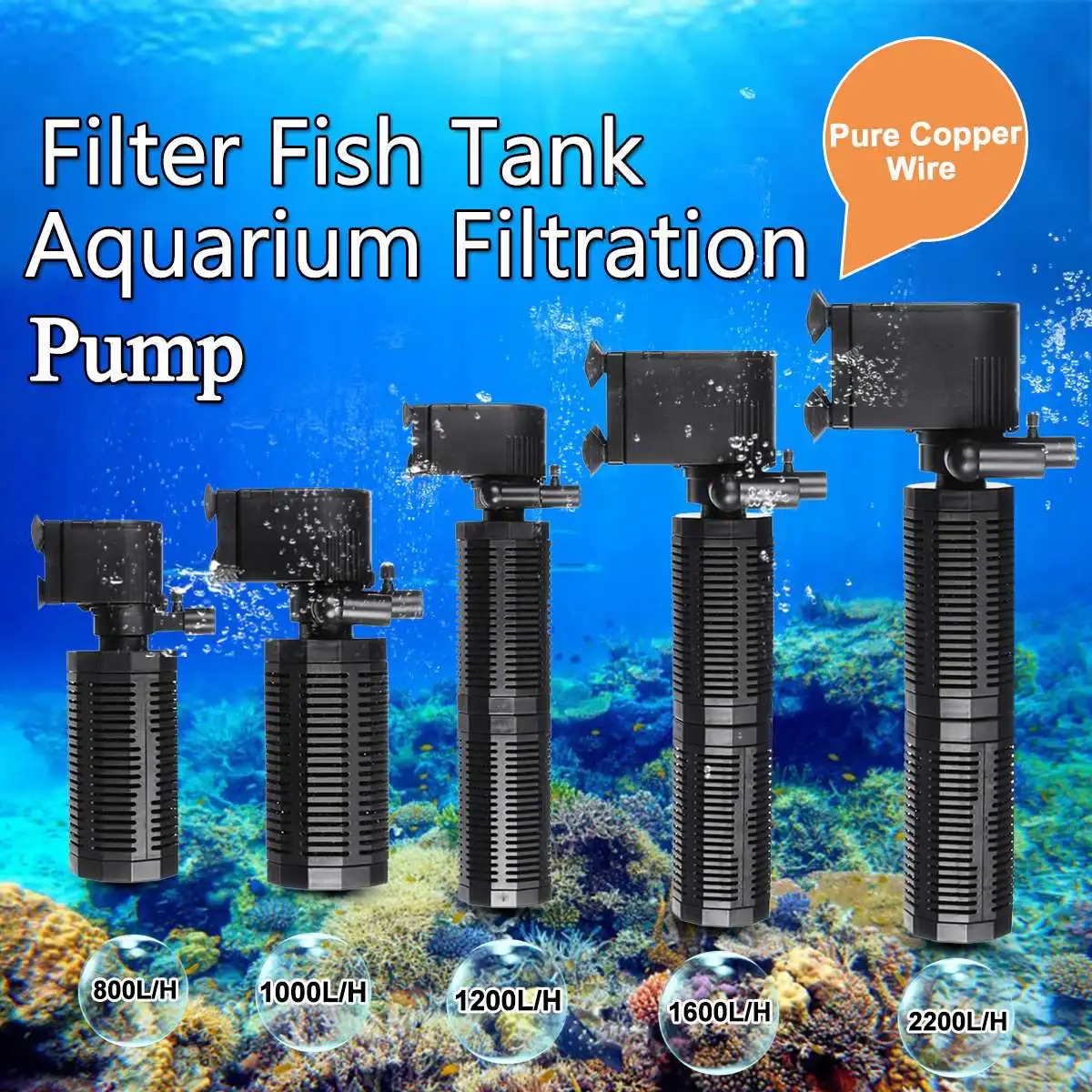 13W/18W/25W/30W/40W Aquarium Filter Pump For Fish Tank, Internal Submersible Pump Spray Flow, Biological Plus Power Filter Pump
13W/18W/25W/30W/40W Aquarium Filter Pump For Fish Tank, Internal Submersible Pump Spray Flow, Biological Plus Power Filter Pump