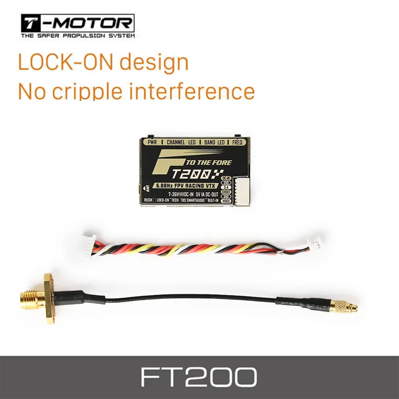 T-motor VTX FT200 5.8G FPV Transmitter 25/50/200/500mW Switchable Racing Frequency For RC Drone DIY Lock-ON Designs
T-motor VTX FT200 5.8G FPV Transmitter 25/50/200/500mW Switchable Racing Frequency For RC Drone DIY Lock-ON Designs