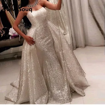 Sparkling Mermaid Long Prom Dresses with Detachable Train Strapless Sleeveless Formal Evening Gown Vestido De Festa Prom Dress
Sparkling Mermaid Long Prom Dresses with Detachable Train Strapless Sleeveless Formal Evening Gown Vestido De Festa Prom Dress