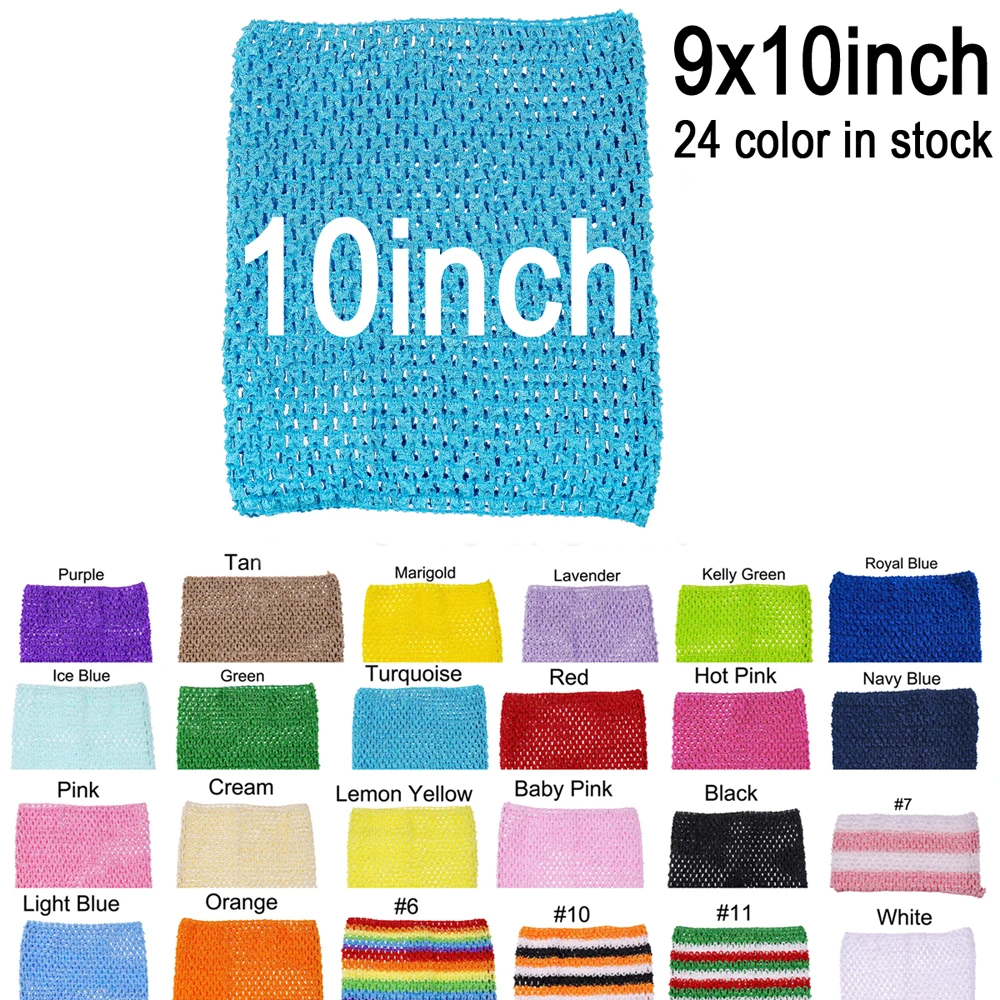 

9x10 inches Large Crochet tube top tutu top wide crochet headbands Mixed color 50pcs per lot for tutu supplies