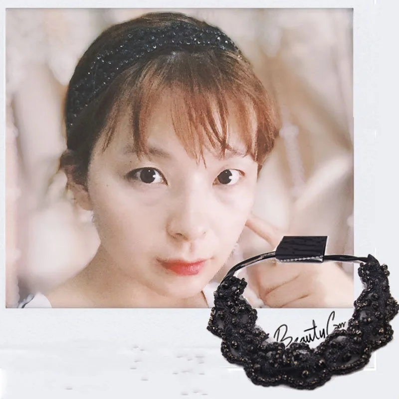 Black Lace Bridal Hair Accessories Women's Handmade Beaded Beaded Hand Stitched With Pearl Rhinestones Elastic Hair Band Tiara
Black Lace Bridal Hair Accessories Women's Handmade Beaded Beaded Hand Stitched With Pearl Rhinestones Elastic Hair Band Tiara