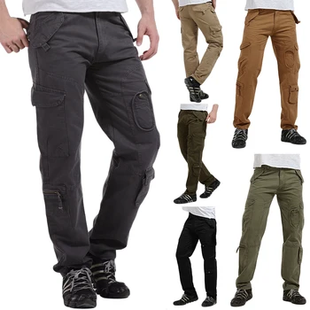 Solid Men'S Cargo Pants Casual Multi Pockets Black Green Tactical Pants Men Outwear Straight Slacks Long Trouser Pantalon Homme
Solid Men'S Cargo Pants Casual Multi Pockets Black Green Tactical Pants Men Outwear Straight Slacks Long Trouser Pantalon Homme