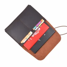 כניסות חדשות 100% אמיתי עור דרכון כיסוי מוצק אשראי כרטיס בעל בציר גברים נשים דרכון מקרה עסקי נסיעות ארנק(China)