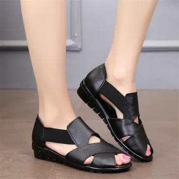 Basic Women Sandals 2019 New Women Summer Sandals Plus Size 42 Leather Flat Sandals Female Open Toe Casual Beach Shoes Ladies
Basic Women Sandals 2019 New Women Summer Sandals Plus Size 42 Leather Flat Sandals Female Open Toe Casual Beach Shoes Ladies