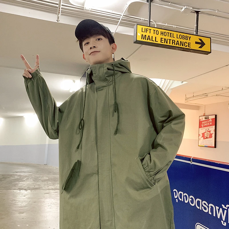 Autumn New Windbreaker Men Fashion Solid Color Casual Hooded Long Jacket Coat Man Streetwear Wild Hip Hop Loose Bomber Jacket
Autumn New Windbreaker Men Fashion Solid Color Casual Hooded Long Jacket Coat Man Streetwear Wild Hip Hop Loose Bomber Jacket
