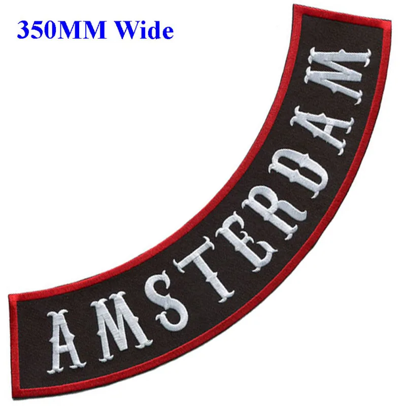 350MM wide AMSTERDAM rocker jacket for full back embroidery patches biker patch chaqueta moto fabric appliques patches
350MM wide AMSTERDAM rocker jacket for full back embroidery patches biker patch chaqueta moto fabric appliques patches