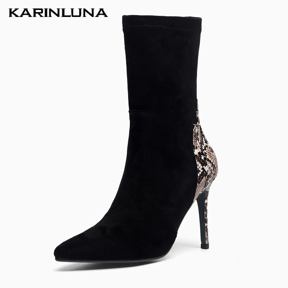 sock boots Genuine Leather Top Quality Flock Sexy Thin High Heels Over The Knee Boots Women Shoes Woman Party Shoes Boots
sock boots Genuine Leather Top Quality Flock Sexy Thin High Heels Over The Knee Boots Women Shoes Woman Party Shoes Boots