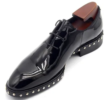 Spring and autumn custom hand-pointed leather shoes rivets tie banquet shoes wedding shoes male catwalk trend low top
Spring and autumn custom hand-pointed leather shoes rivets tie banquet shoes wedding shoes male catwalk trend low top