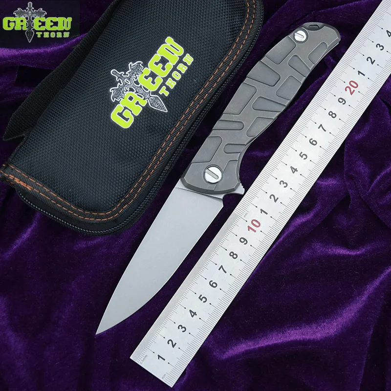 Складной нож Green thorn 95, подшипник k110 blade TC4, титановая ручка, карманный нож для кемпинга, охоты, фруктов, инструменты для повседневного использования
Складной нож Green thorn 95, подшипник k110 blade TC4, титановая ручка, карманный нож для кемпинга, охоты, фруктов, инструменты для повседневного использования