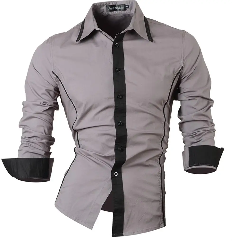Jeansian Men's Fashion Dress Casual Shirts Button Down Long Sleeve Slim Fit Designer 8015 Gray
Jeansian Men's Fashion Dress Casual Shirts Button Down Long Sleeve Slim Fit Designer 8015 Gray