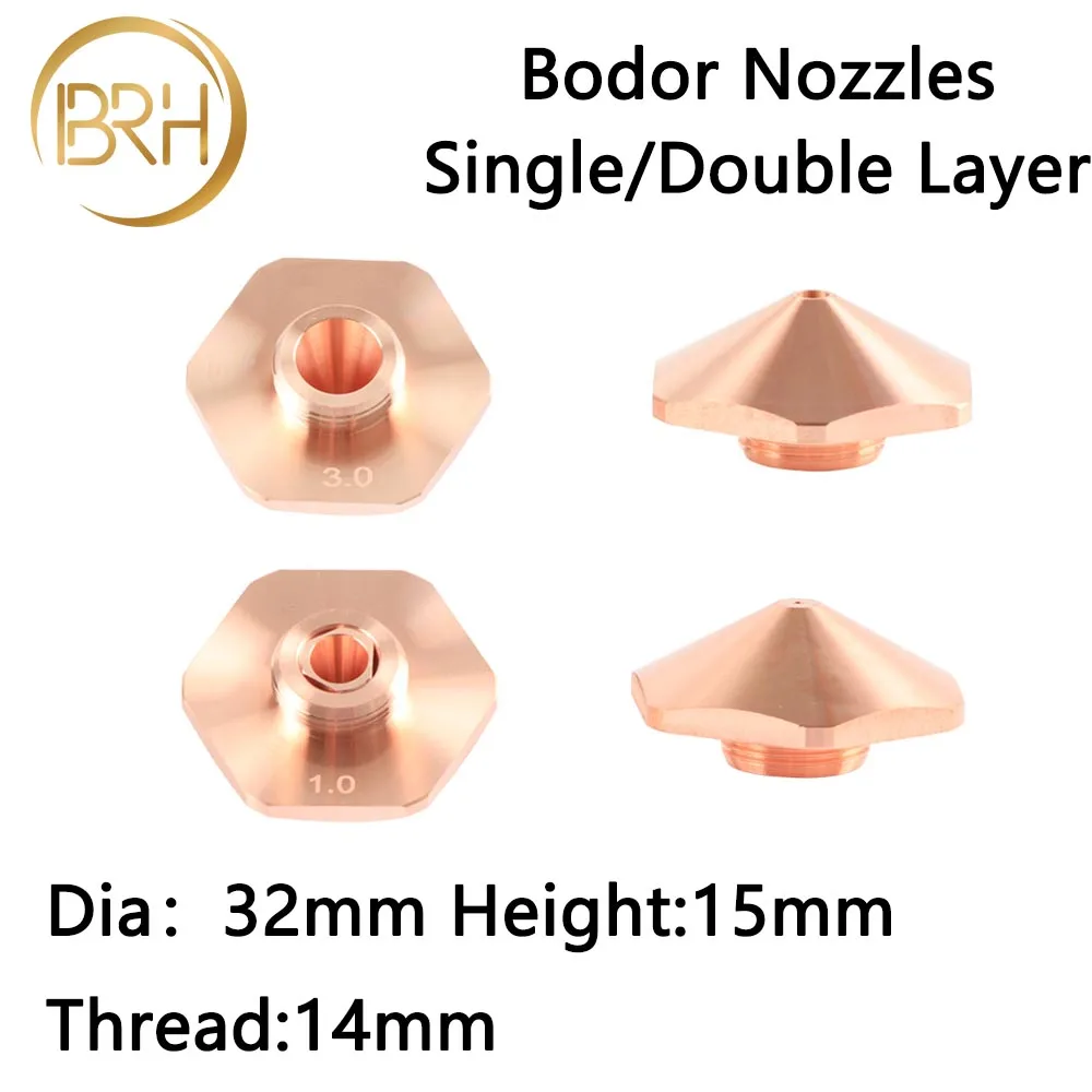 10pcs/lot Bodor Laser Hexagonal Nozzles Single/Double Layer Dia.32mm H15 Caliber 1.0-4.0mm For Bodor Fiber Laser Machine
10pcs/lot Bodor Laser Hexagonal Nozzles Single/Double Layer Dia.32mm H15 Caliber 1.0-4.0mm For Bodor Fiber Laser Machine
