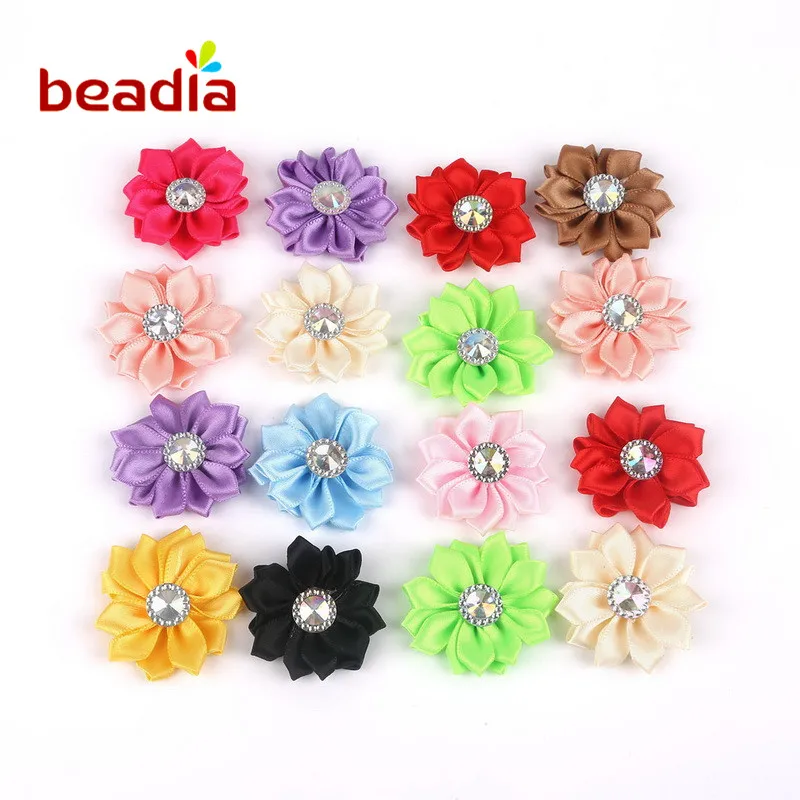 40pcs/lot 14 Petals Handmade Fabric Satin Flowers with Rhinestone Applique Kids Headband Hair Dress Accessories for Girls
40pcs/lot 14 Petals Handmade Fabric Satin Flowers with Rhinestone Applique Kids Headband Hair Dress Accessories for Girls