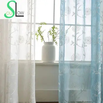 Slow Soul White Powder Blue Curtains 3d French Window Embroidered Pastoral Floral Tulle For Living Room Kitchen Bedroom Tende
Slow Soul White Powder Blue Curtains 3d French Window Embroidered Pastoral Floral Tulle For Living Room Kitchen Bedroom Tende