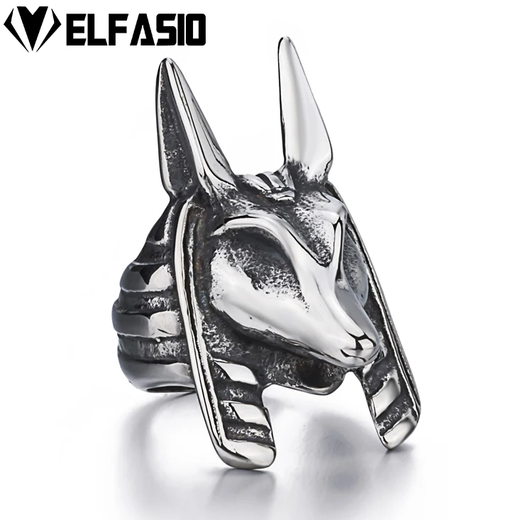 Elfasio Titanium Steel Men's Domineering Hell's God Wolf Anubis Stainless Steel Ring Size 7,8,9,10,11,12,13
Elfasio Titanium Steel Men's Domineering Hell's God Wolf Anubis Stainless Steel Ring Size 7,8,9,10,11,12,13