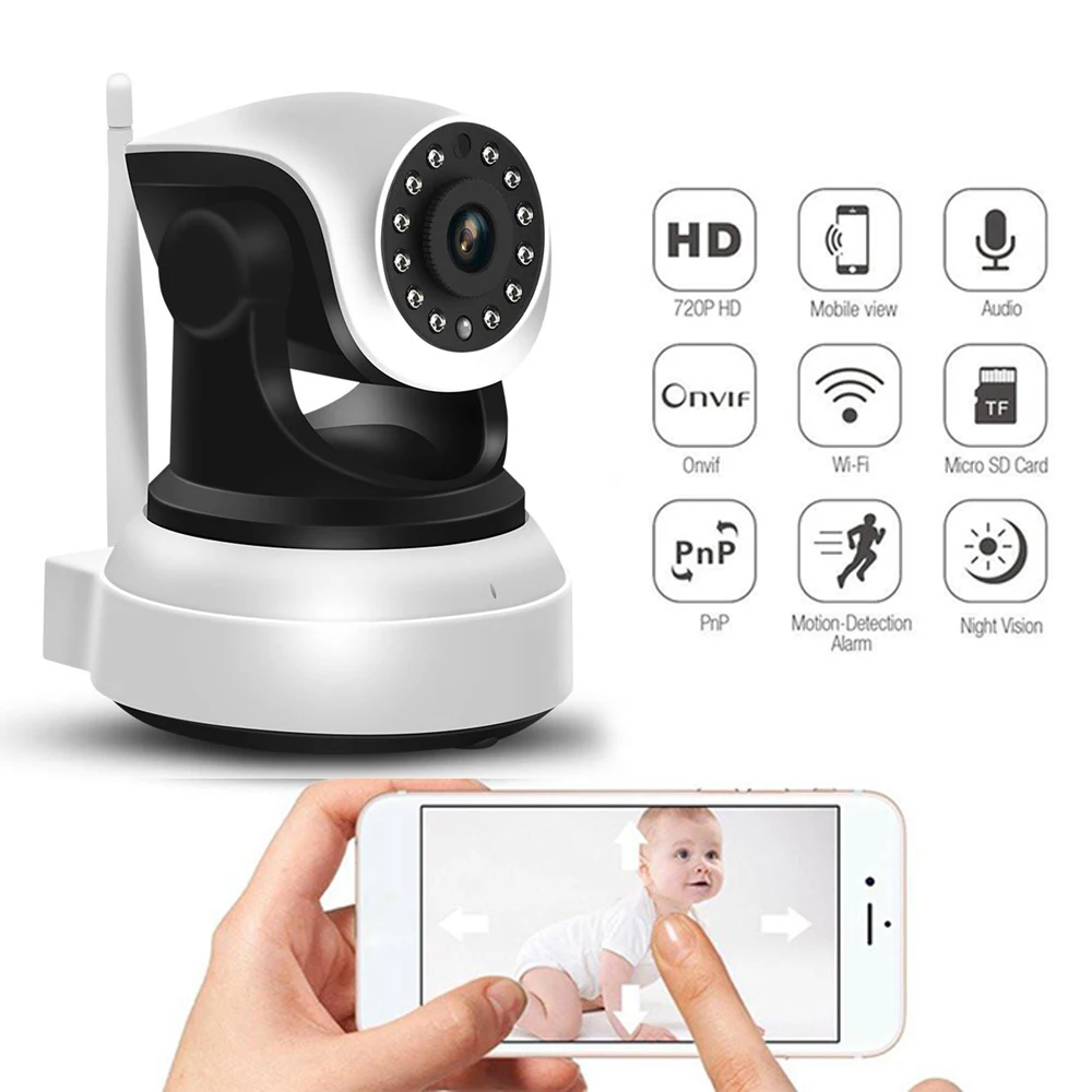 WiFi Camera,Wireless IP Camera with Night Vision for Indoor, 2 Way Audio,Multi-Users PTZ Motion Detection Pet Baby Cam Camhi APP
WiFi Camera,Wireless IP Camera with Night Vision for Indoor, 2 Way Audio,Multi-Users PTZ Motion Detection Pet Baby Cam Camhi APP