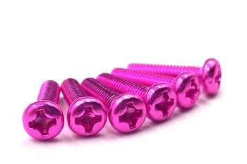 M2.5 Aluminum Alloy color Phillips Screws Round Head Bolts Cross Slot Screw Bolt Pink
M2.5 Aluminum Alloy color Phillips Screws Round Head Bolts Cross Slot Screw Bolt Pink