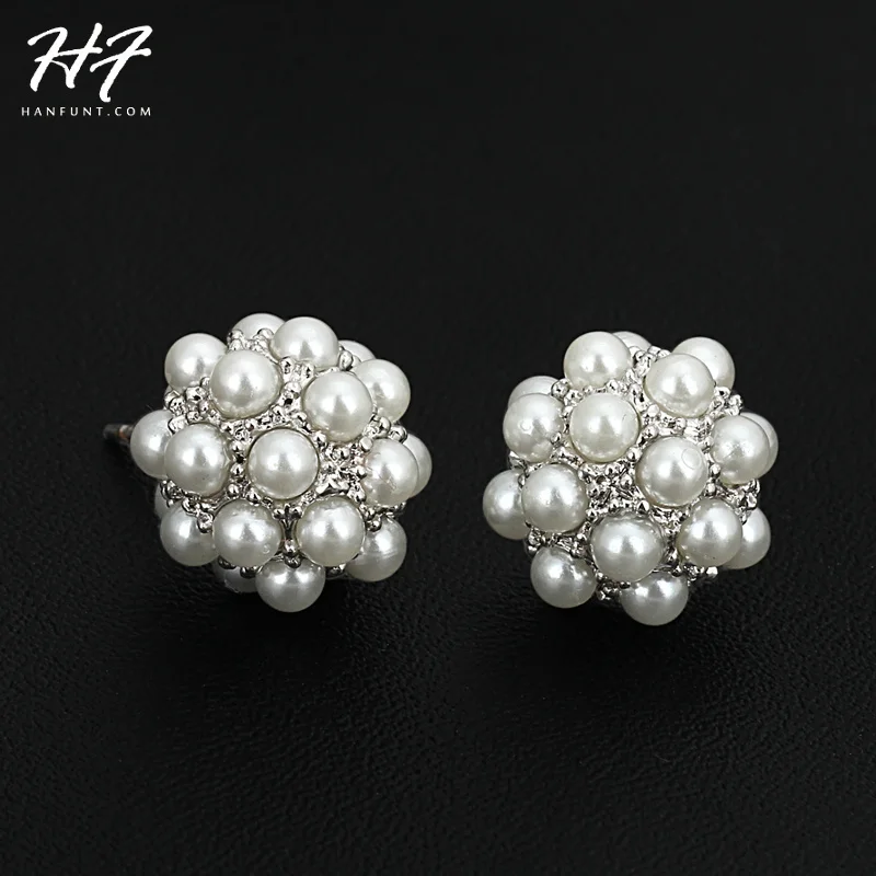 E015 Imitation Pearl Ball Silver Color Stud Earrings Jewelry Made with Austrian Crystal Wholesale
E015 Imitation Pearl Ball Silver Color Stud Earrings Jewelry Made with Austrian Crystal Wholesale