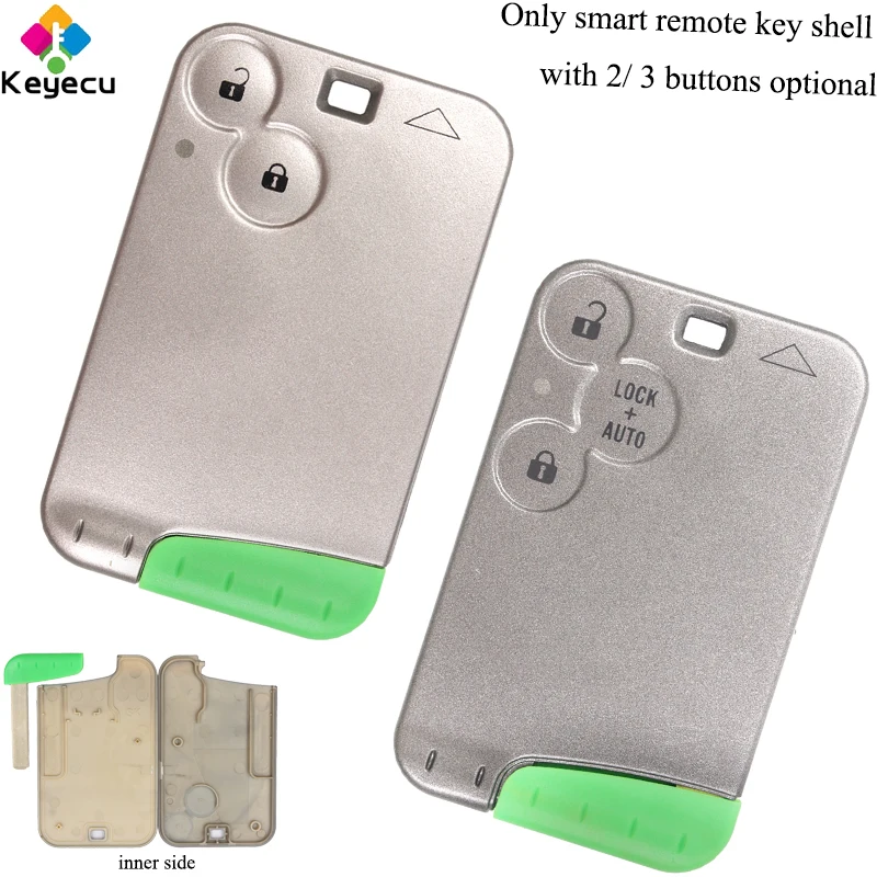 KEYECU Smart Remote Key Card Shell Case - 2/ 3 Buttons & Insert Emergency Uncut Blade - FOB for Renault Laguna Megane Modus Clio
KEYECU Smart Remote Key Card Shell Case - 2/ 3 Buttons & Insert Emergency Uncut Blade - FOB for Renault Laguna Megane Modus Clio