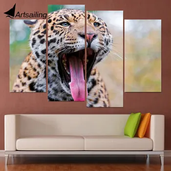 4 Panel Canvas Art Canvas Painting Jaguar Gape Mouth Tongue HD Printed Wall Art Poster Home Decor Picture for Living Room XA103C
4 Panel Canvas Art Canvas Painting Jaguar Gape Mouth Tongue HD Printed Wall Art Poster Home Decor Picture for Living Room XA103C