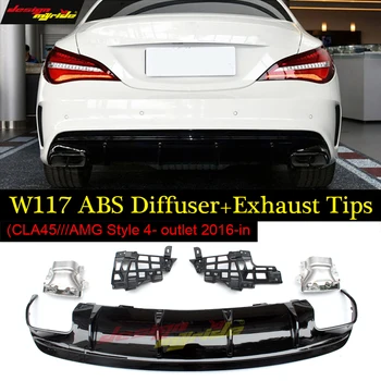 For Mercedes CLA Class W117 C117 X117 Gloss Black Car Rear Bumper Diffuser+4 Exhausts CLA45 Style Facelift For AMG Package 16-19
For Mercedes CLA Class W117 C117 X117 Gloss Black Car Rear Bumper Diffuser+4 Exhausts CLA45 Style Facelift For AMG Package 16-19