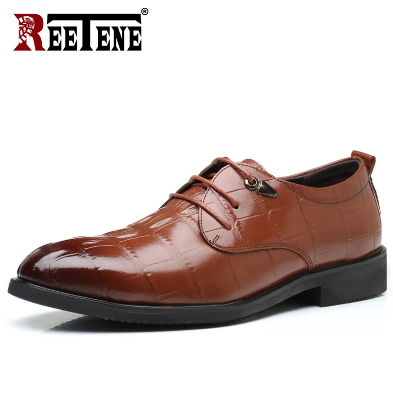 REETENE Genuine Leather Men Shoes High Quality Men Formal Shoes Leather Brogue Oxford Shoes For Men Pointed Toe Dress Shoes Men
REETENE Genuine Leather Men Shoes High Quality Men Formal Shoes Leather Brogue Oxford Shoes For Men Pointed Toe Dress Shoes Men