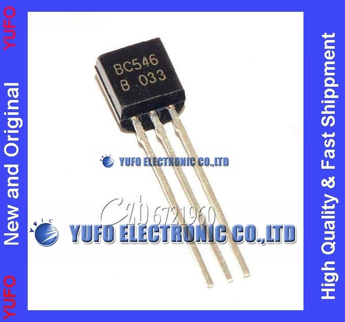 Free Shipping 30Pcs BC546 TO-92 NPN 65V 0.1A Transistor