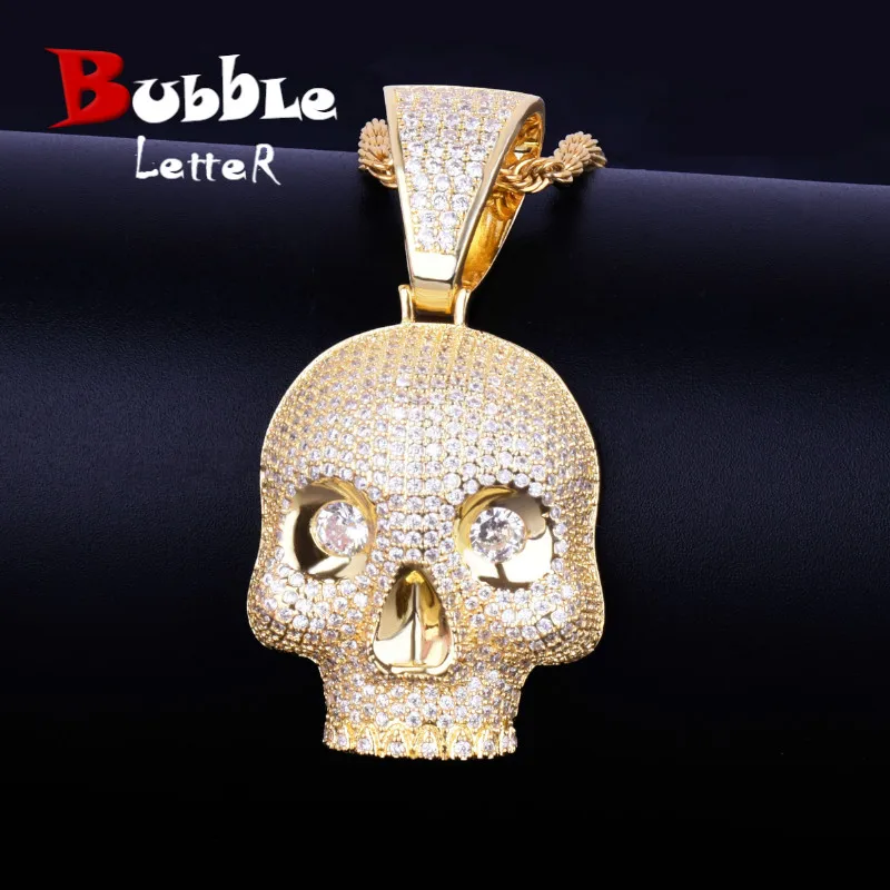 Skull Head Necklaces & Pendant Gold Silver Color Bling Cubic Zircon Men's Hip hop Necklace Rock Jewelry
Skull Head Necklaces & Pendant Gold Silver Color Bling Cubic Zircon Men's Hip hop Necklace Rock Jewelry