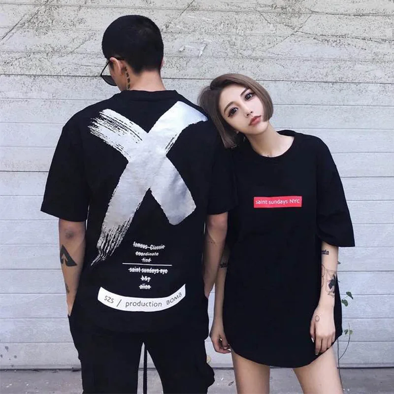 19hot sale Fashion Hip Hop Harajuku High Street T- Shirts Men Women summer Gold silver X pattern printing Short sleeve T-Shirts
19hot sale Fashion Hip Hop Harajuku High Street T- Shirts Men Women summer Gold silver X pattern printing Short sleeve T-Shirts