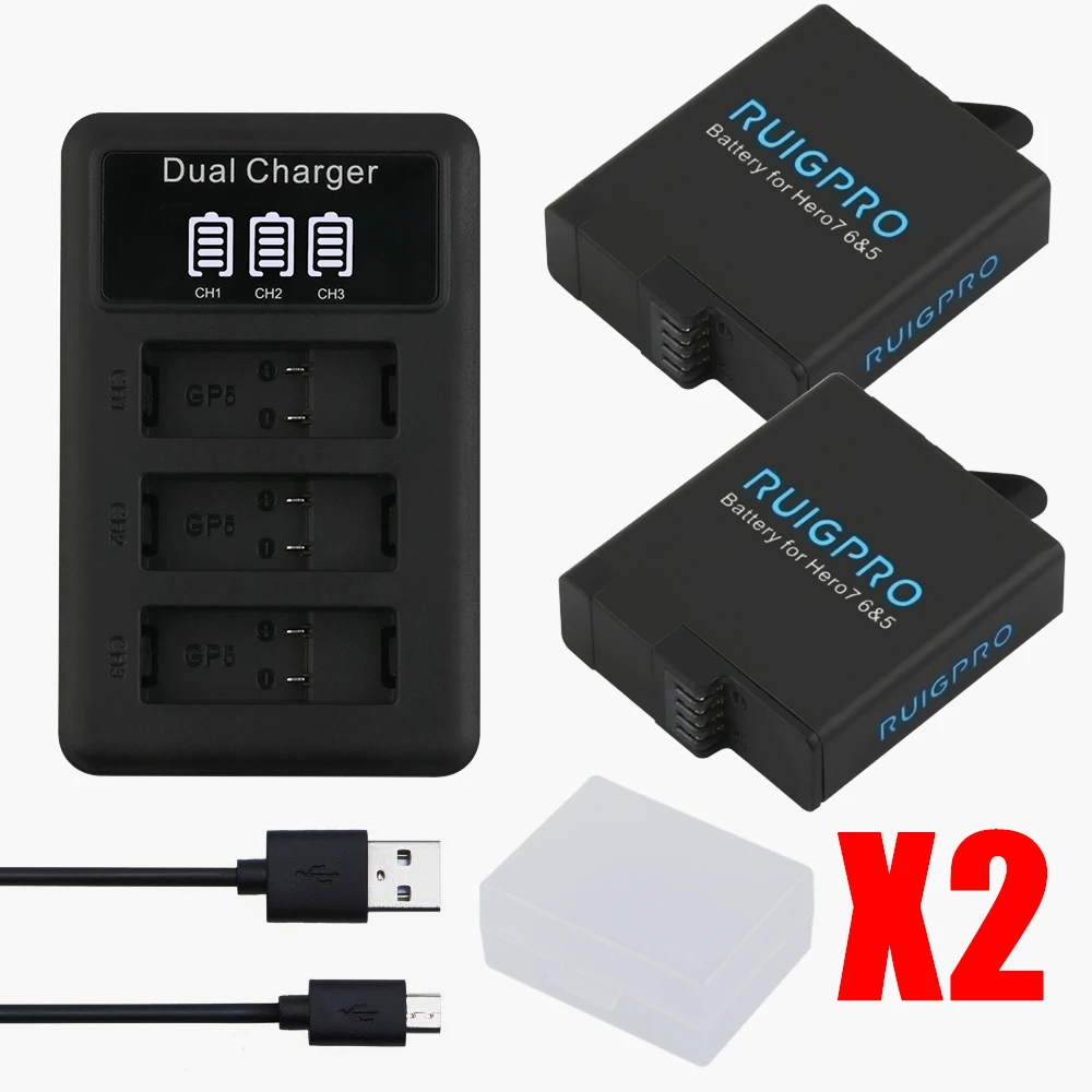 RP AHDBT501 Hero5 Battery Akku+ USB LED 3-Port Charger with Type C Port for GoPro 2018 Hero 5 GoPro Hero 6/7 Camera Battery
RP AHDBT501 Hero5 Battery Akku+ USB LED 3-Port Charger with Type C Port for GoPro 2018 Hero 5 GoPro Hero 6/7 Camera Battery