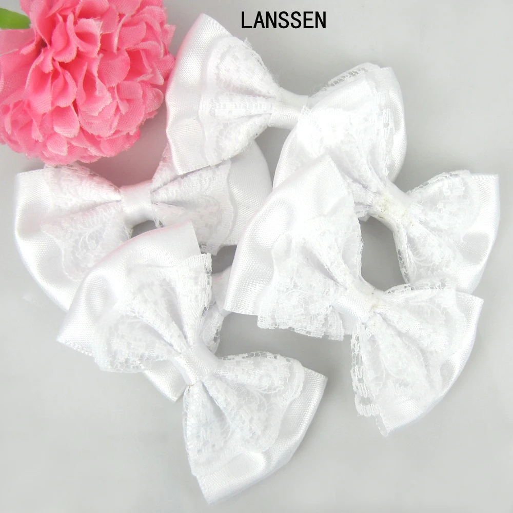 24pcs White Lace Bowknot Flower Satin Ribbon Bowknot Flower For baby kids Headband Hair Accessories Sewing Craft 3.5 X 5.5cm
24pcs White Lace Bowknot Flower Satin Ribbon Bowknot Flower For baby kids Headband Hair Accessories Sewing Craft 3.5 X 5.5cm
