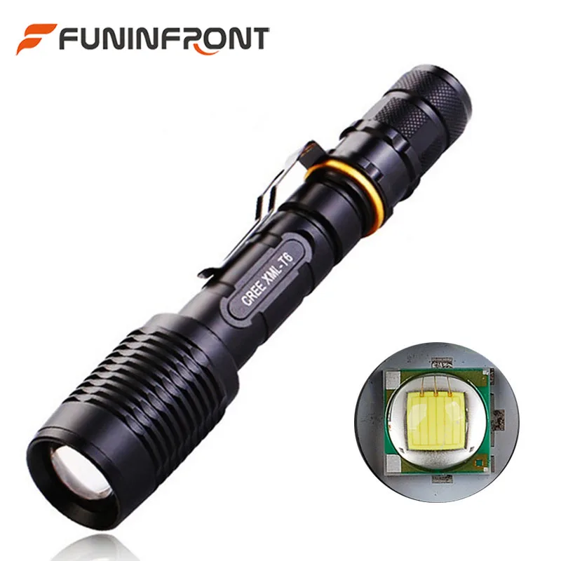 1000 Lumens XM-L T6 LED Torch Adjustable Zoomable Handheld LED Tactical Flashlight 18650 5 Modes Outdoor Camp Portable Lanterna
1000 Lumens XM-L T6 LED Torch Adjustable Zoomable Handheld LED Tactical Flashlight 18650 5 Modes Outdoor Camp Portable Lanterna