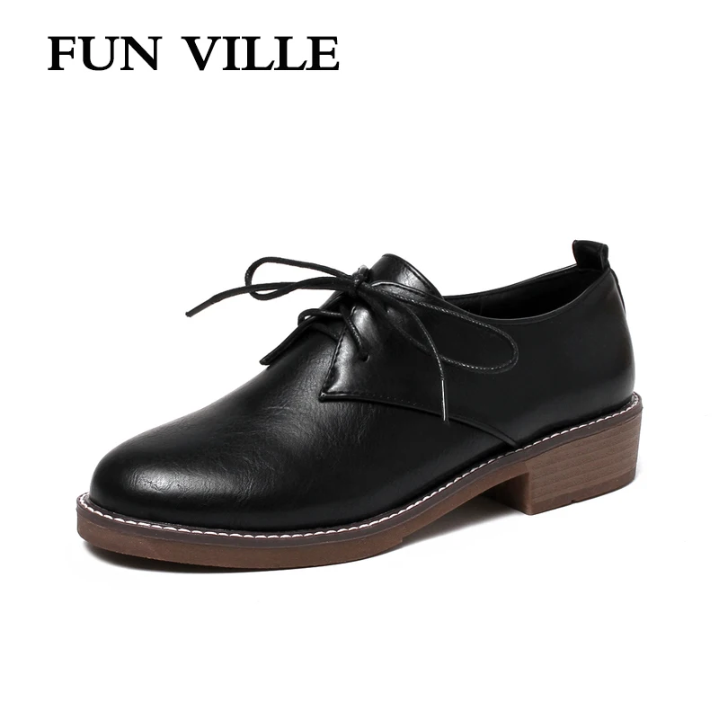 FUN VILLE 2018 New women Flats shoes PU leather casual shoes for woman Round toe Sweet Footwear Female Platform Shoe Lace up
FUN VILLE 2018 New women Flats shoes PU leather casual shoes for woman Round toe Sweet Footwear Female Platform Shoe Lace up