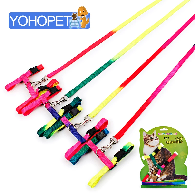 new arrival Pet cat rope chain Leash For cat Adjustable Collars For Cats Harness colorful chest back traction rope for cat
new arrival Pet cat rope chain Leash For cat Adjustable Collars For Cats Harness colorful chest back traction rope for cat