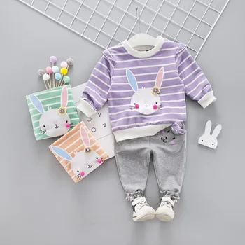2019Baby Cute Girls Spring and Autumn Cartoon Striped Cotton Casual Long Sleeve Two-piece Girls Fashion Set
2019Baby Cute Girls Spring and Autumn Cartoon Striped Cotton Casual Long Sleeve Two-piece Girls Fashion Set