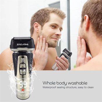 Quick Charge 3D Floating Men Electric Shaver Waterproof Triple Blade Rechargeable Beard Trimmer Shaving Razor LED Display S34
Quick Charge 3D Floating Men Electric Shaver Waterproof Triple Blade Rechargeable Beard Trimmer Shaving Razor LED Display S34