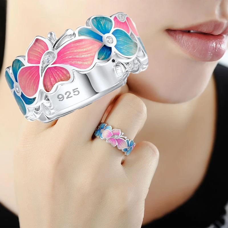 Trendy Pink Blue Color Flower Butterfly Pattern Finger Ring For Women Females Wedding Engagement Party Jewelry Accessory Gift
Trendy Pink Blue Color Flower Butterfly Pattern Finger Ring For Women Females Wedding Engagement Party Jewelry Accessory Gift
