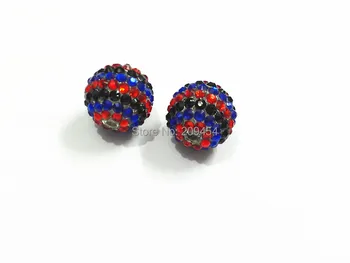 Newest ! 20mm 100pcs/lot Royalblue/Black/Red Stripe Resin Rhinestone Ball Beads,Chunky Beads For Kids Jewelry Making
Newest ! 20mm 100pcs/lot Royalblue/Black/Red Stripe Resin Rhinestone Ball Beads,Chunky Beads For Kids Jewelry Making