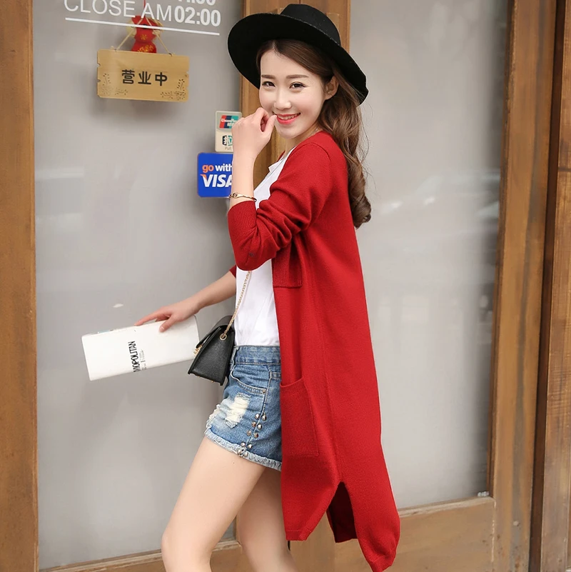 2018 Spring Outerwear Thin Medium-Long Cardigan Female Slim Cashmere Sweater Placketing No Button Sweater Cape
2018 Spring Outerwear Thin Medium-Long Cardigan Female Slim Cashmere Sweater Placketing No Button Sweater Cape