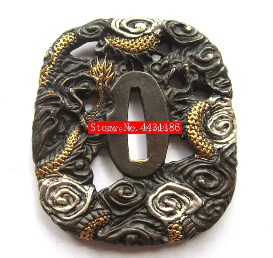 Description Picture 4 of itemDragon Totems Customization-JAPANESE SAMURAI SWORD Accessory Copper Tsuba Katana//Wakizashi/Tanto Guard Fittings