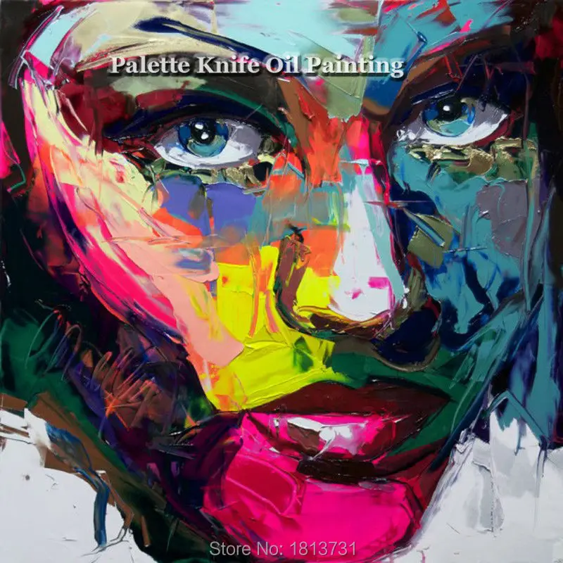 Hand painted Francoise Nielly Palette knife portrait Face Oil painting Character figure canva wall Art picture14-18
Hand painted Francoise Nielly Palette knife portrait Face Oil painting Character figure canva wall Art picture14-18