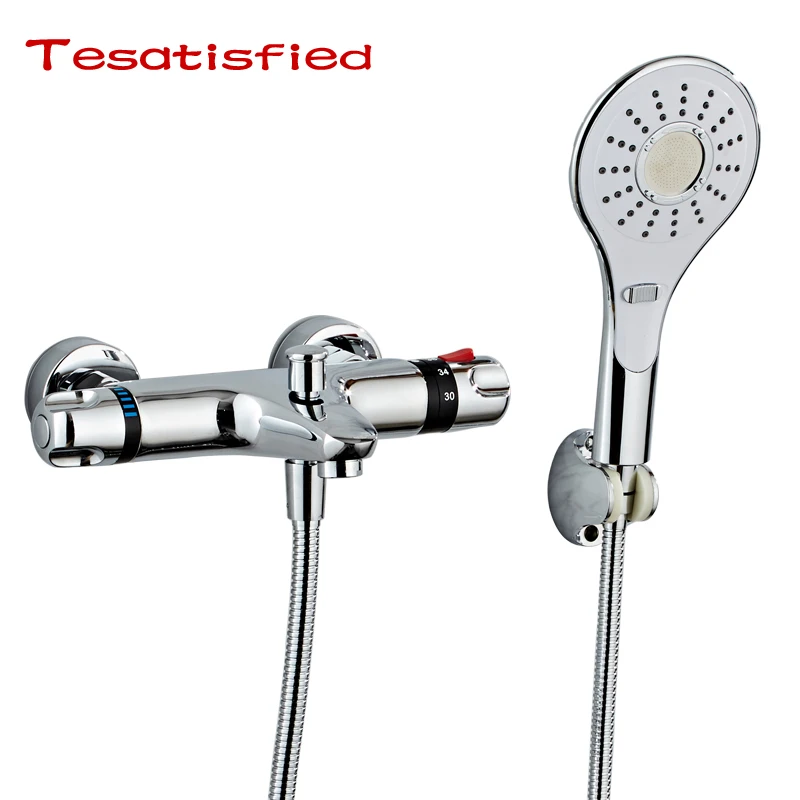 Chrome shower faucet with thermostat wall mounted shower faucets with a bracket constant temperature Bathroom Shower faucet
Chrome shower faucet with thermostat wall mounted shower faucets with a bracket constant temperature Bathroom Shower faucet