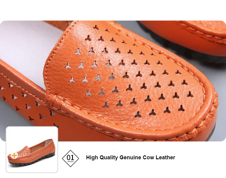 AH 201-1-2019 New Genuine Leather Cut Outs Women Summer Loafers-3