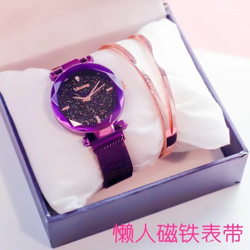 

Tik Tok magnet women watch female star Korean version of the simple fashion trend waterproof net hot 2018 new female watch clock