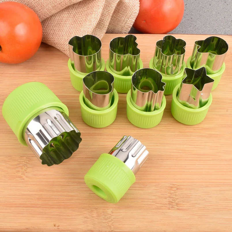 

9pcs/set Fruit Vegetable Cutters DIY Italy Farfalle Paste Cutting Moulds Salad Love Lunch Cookie Molds Kitchen Cooking Tools