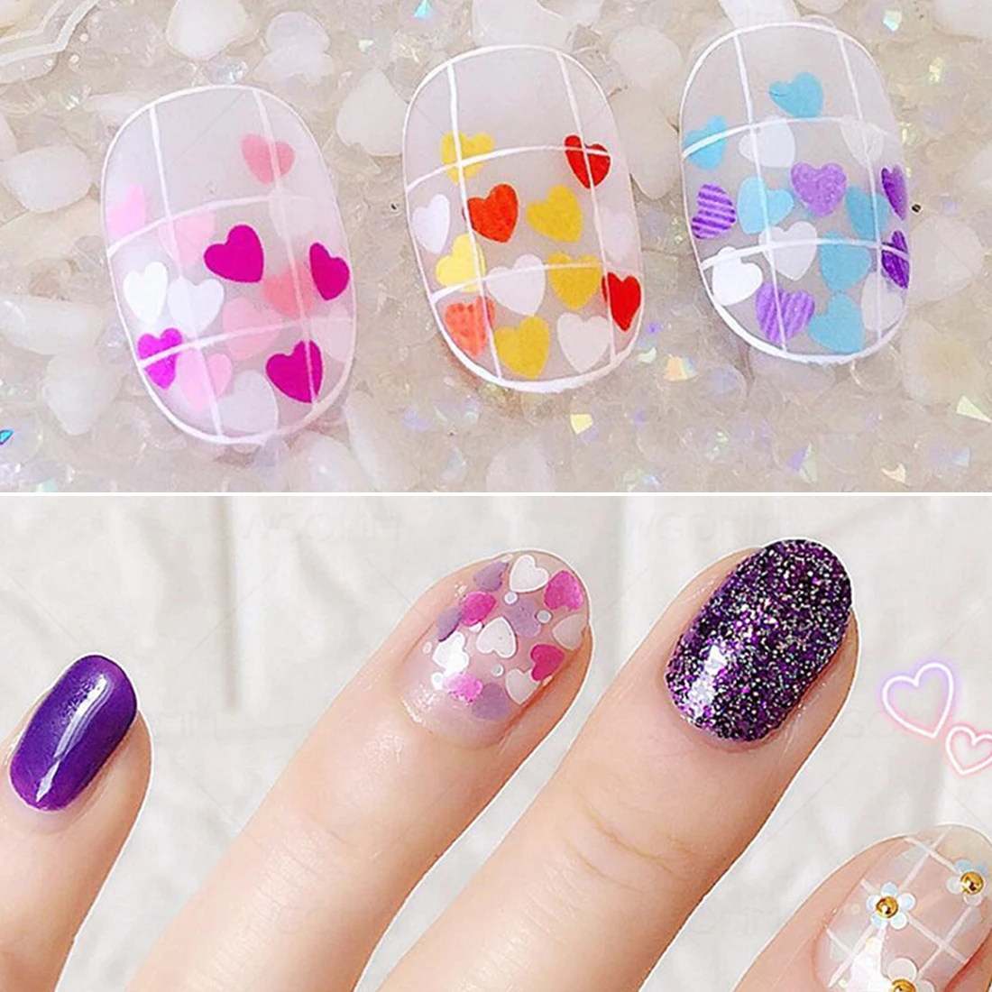 Mixed Color Heart Shape Nail Sequins Flakes Nail Art Manicure 5 Colors Pink Purple Colourful Tips Ultra-thin Glitter Paillette
Mixed Color Heart Shape Nail Sequins Flakes Nail Art Manicure 5 Colors Pink Purple Colourful Tips Ultra-thin Glitter Paillette