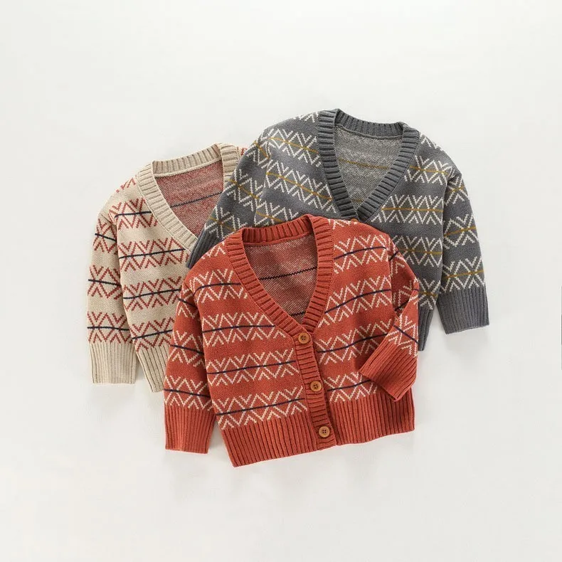 Autumn 2018 Kids Sweater Cotton Lingge Printing Baby Boys Knit Cardigan V-neck Long Sleeve Jacket For Girls Children Boy Clothes
Autumn 2018 Kids Sweater Cotton Lingge Printing Baby Boys Knit Cardigan V-neck Long Sleeve Jacket For Girls Children Boy Clothes