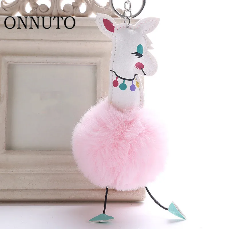 Cute Faux Fur Ball Giraffe Keychain Pompom Fluffy Sika Deer Key Chain Leather Key Ring Bag Car Keyring For Women Dropshipping
Cute Faux Fur Ball Giraffe Keychain Pompom Fluffy Sika Deer Key Chain Leather Key Ring Bag Car Keyring For Women Dropshipping