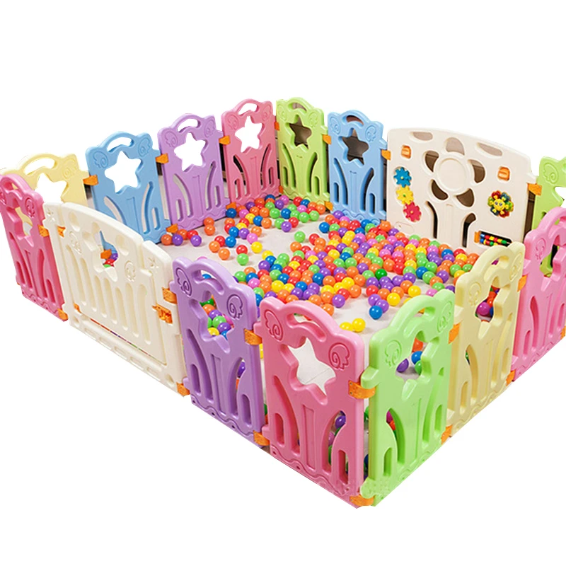 

Children's Playpen 2019 New Candy Color Safety Barrier For Baby Toddler Balls Pool Fence With Gate Game Play Yard Activity Gear