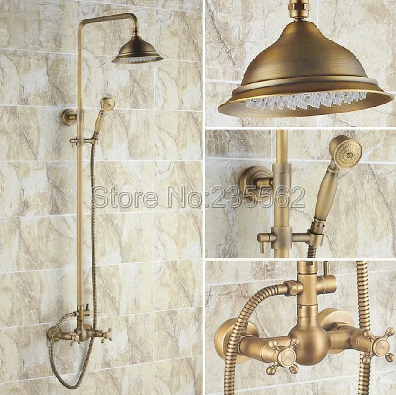 New Arrival luxury Bathroom Wall Mounted Hand Held Antique Brass Shower Head shower Kit Shower Faucet Set lrs109
New Arrival luxury Bathroom Wall Mounted Hand Held Antique Brass Shower Head shower Kit Shower Faucet Set lrs109